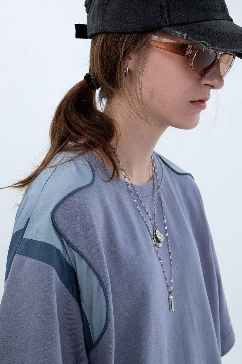 Center of Rotation Futuristic Shape Stitched Tee