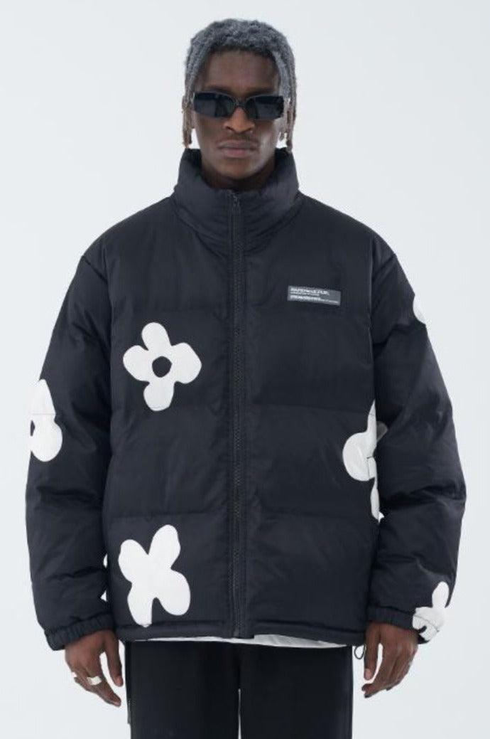 Handpainted Flowers Down Jacket - EU Only