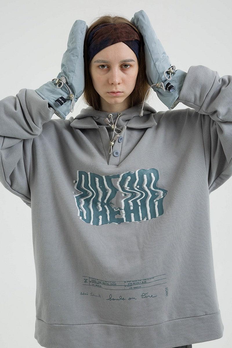 Center of Rotation Stitched Polo Hoodie