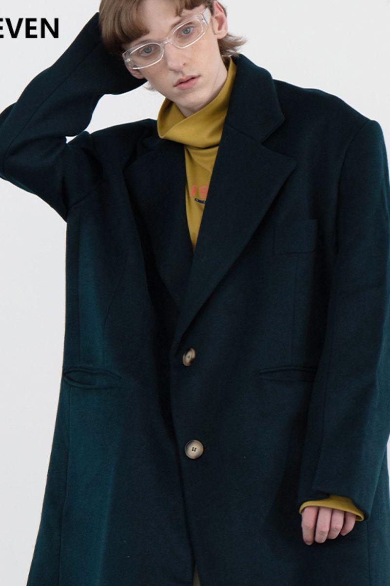 Mix7 Asymmetrical Woolen Coat