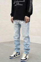 CZ Enthusiastic Print Straight Jeans