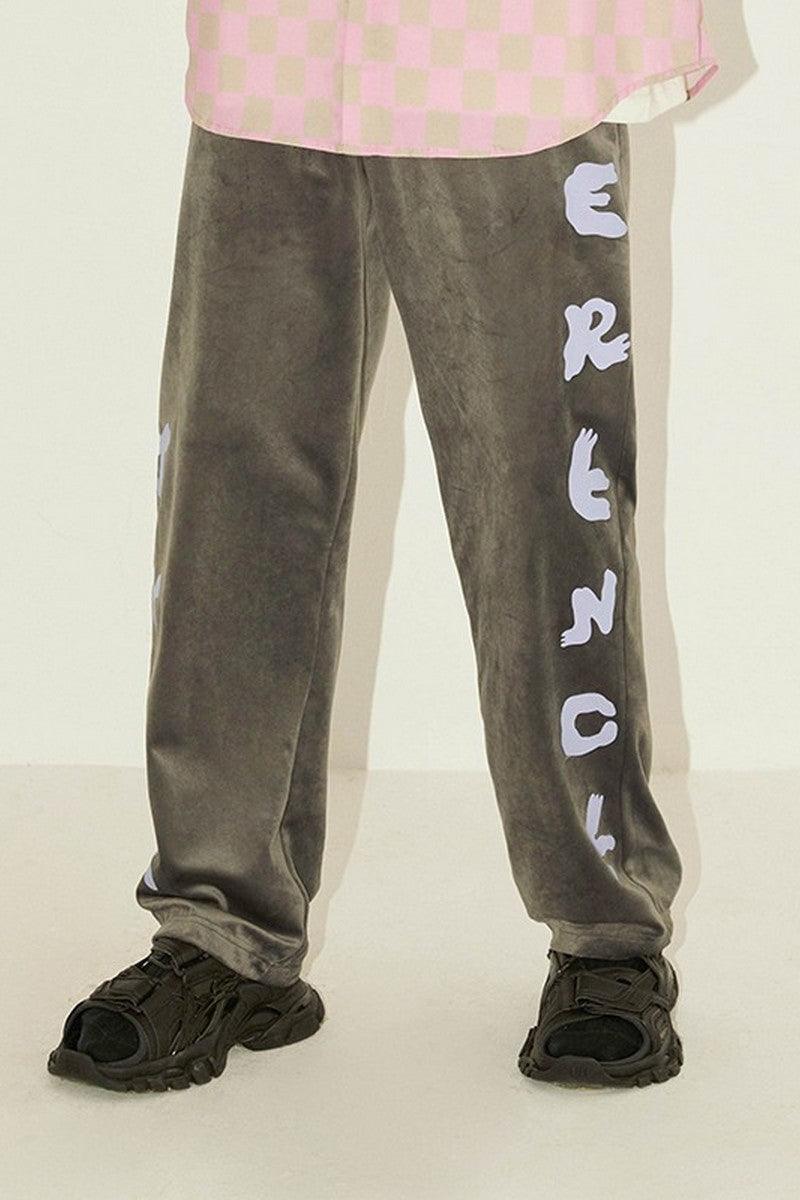 Empty Reference Logo Velvet Pants