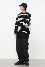 CZ Zebra Pattern Loose Sweater