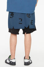 F2CE Two-Piece Leather Embroidered Shorts
