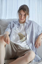 THINGY Logo Striped Button Up Shirt