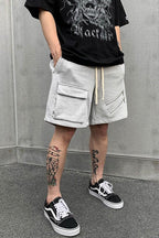 CZ Zipper Loose Shorts