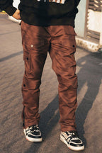 Antidote Brown Multi Pocket Adjustable Trousers