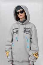 Error Code Tearing Angel Foam Print Hoodie