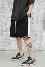 CZ Velvet Buttons Shorts