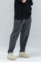 THINGY Dark Gray Straight Trousers