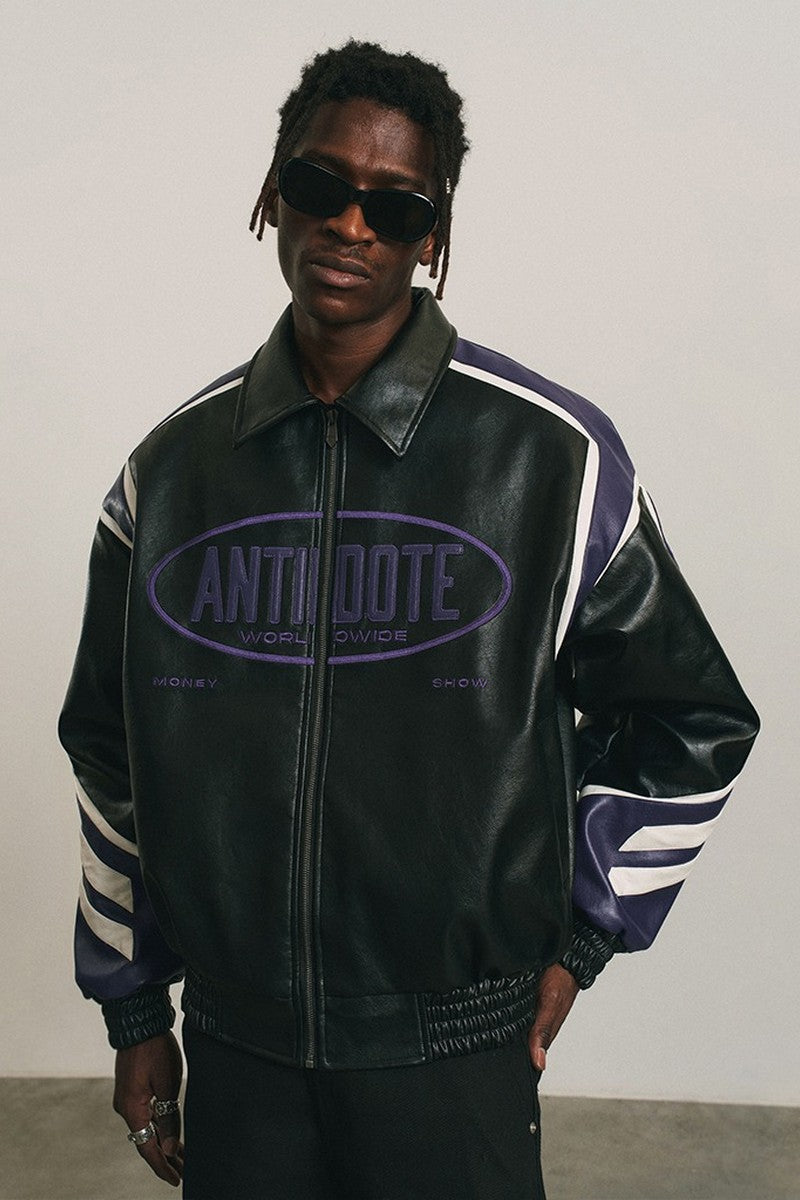 ANT Logo Leather Jacket