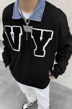 CZ Embroidered Sherpa VY Sweater