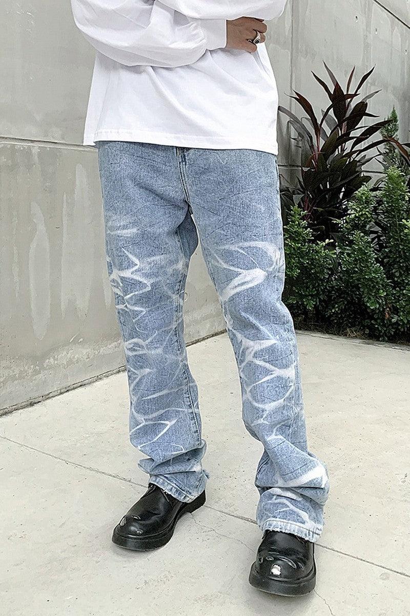 CZ Tie Dyed Flared Jeans
