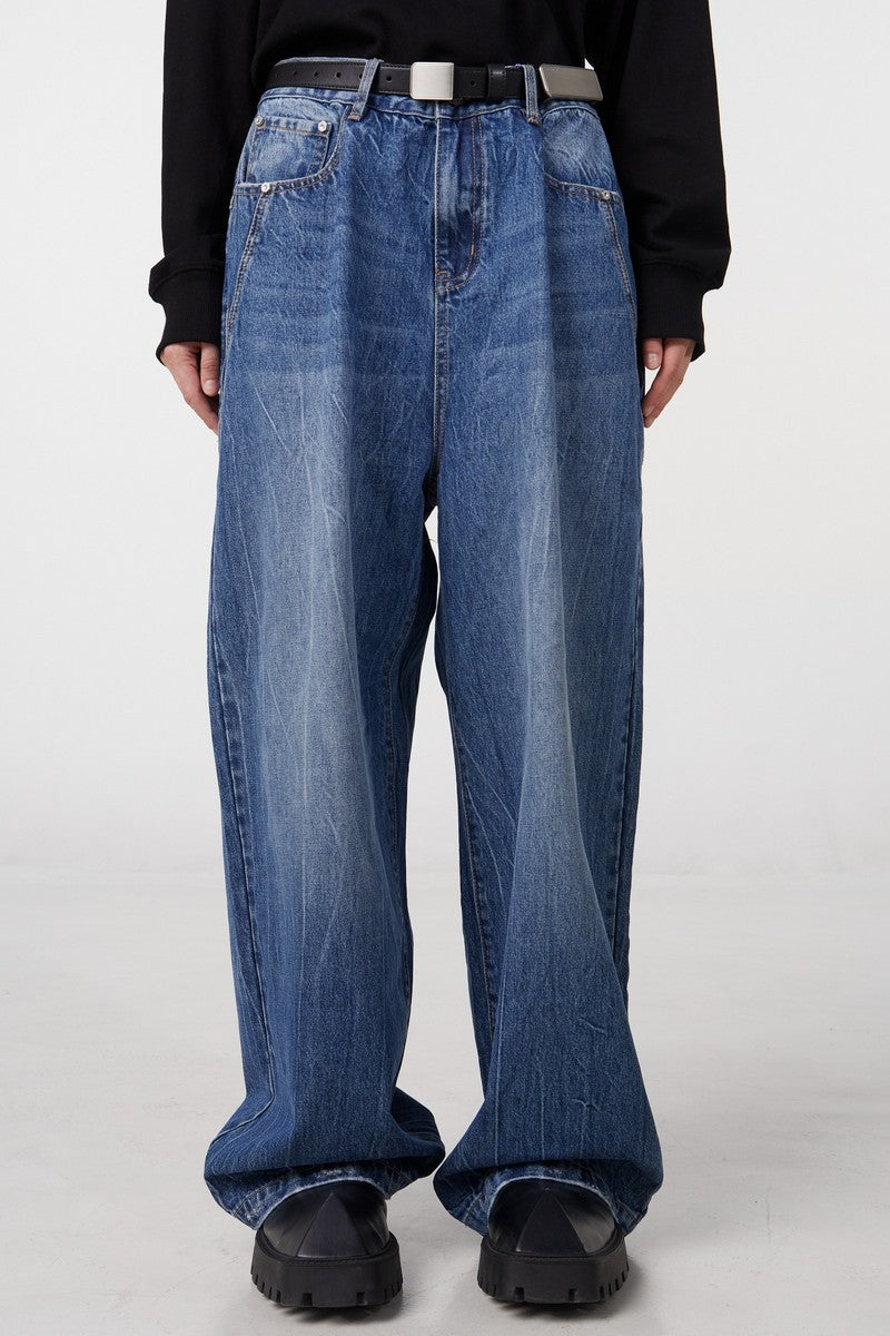 STEEPC Oversized Washed Jeans