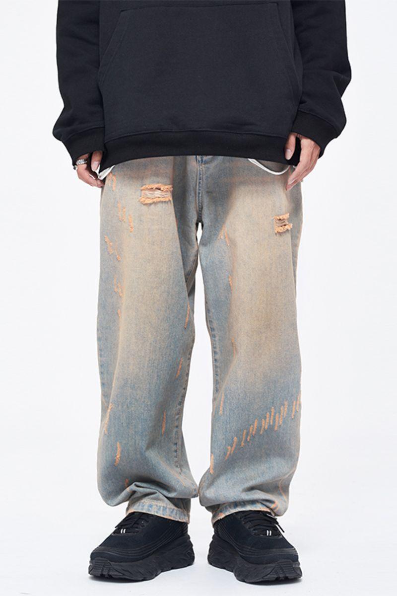 CZ Retro Ripped Jeans