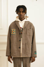 Empty Reference Embroidery Logo Suit Jacket