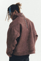 Antidote Suede Basic Zipper Jacket