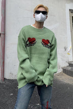 CZ Skeleton Hands Knit Sweater