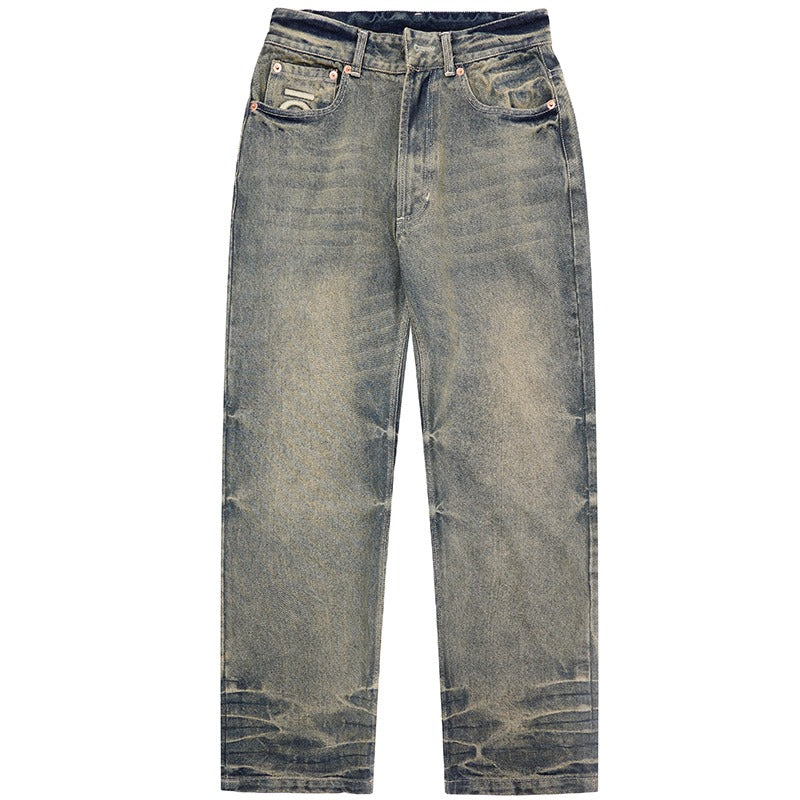OO Washed Logo Loose Jeans