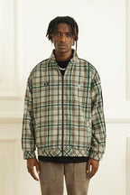 Empty Reference Plaid Woolen Retro Jacket