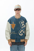 Error Code Embroidered Logo Varsity Jacket