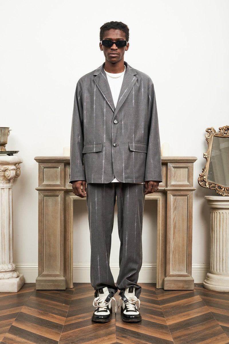 Empty Reference Thorn Print Suit Jacket