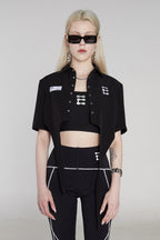 STEEPC Embroidered Cropped Top
