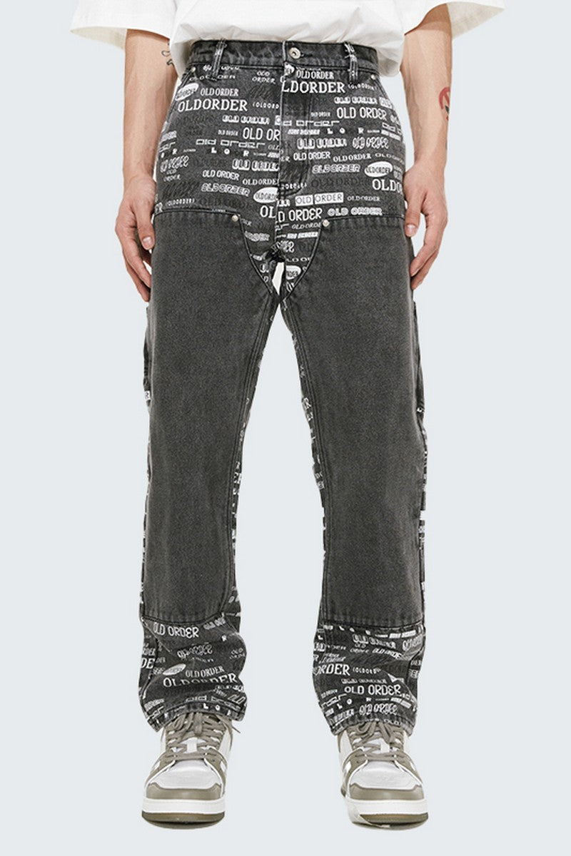 OO Full Print Logo Jeans