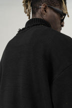 CZ Ripped Knit Turtleneck - UK Only