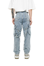 OO Straps Straight Washed Jeans