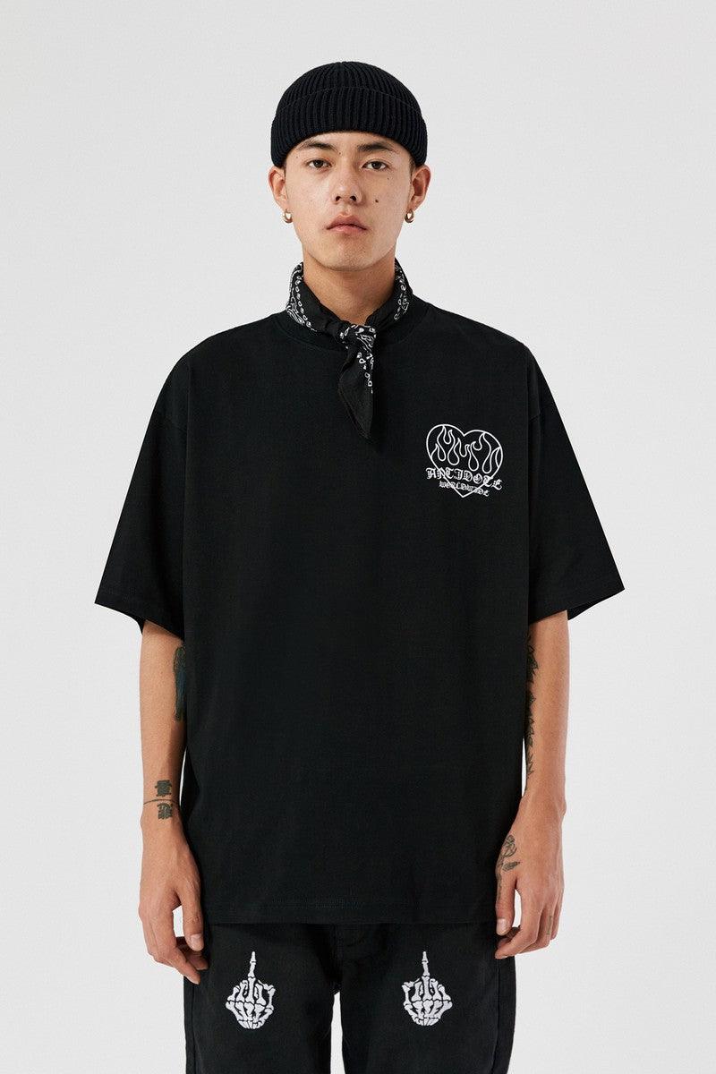 Antidote Flame Love Logo Print Tee