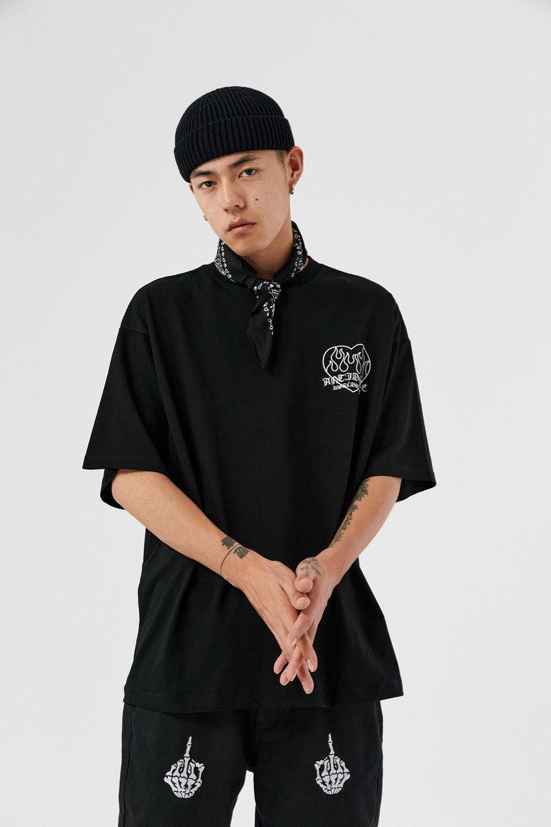 Antidote Flame Love Logo Print Tee
