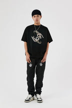 Antidote Skeleton Hands Embroidered Slim Trousers