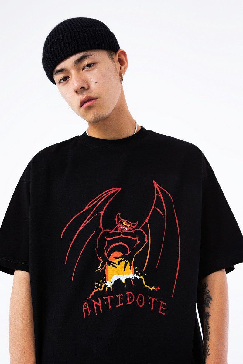 Antidote Devil Print Logo Tee