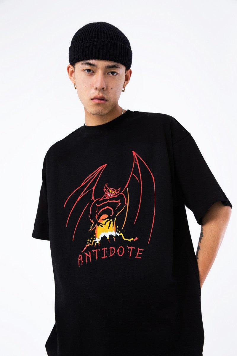 Antidote Devil Print Logo Tee