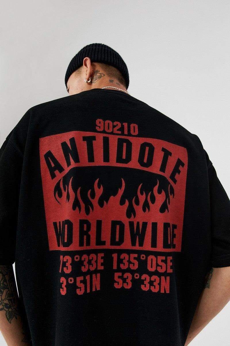 Antidote Logo Flame Print Tee