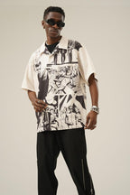 Empty Reference Killer Print Retro Cuban Shirt