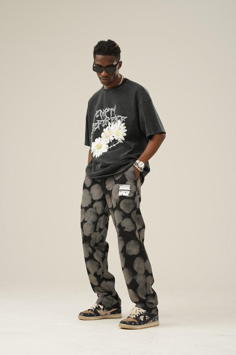 Empty Reference Embroidered Logo Dyed Jeans