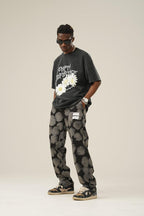 Empty Reference Embroidered Logo Dyed Jeans