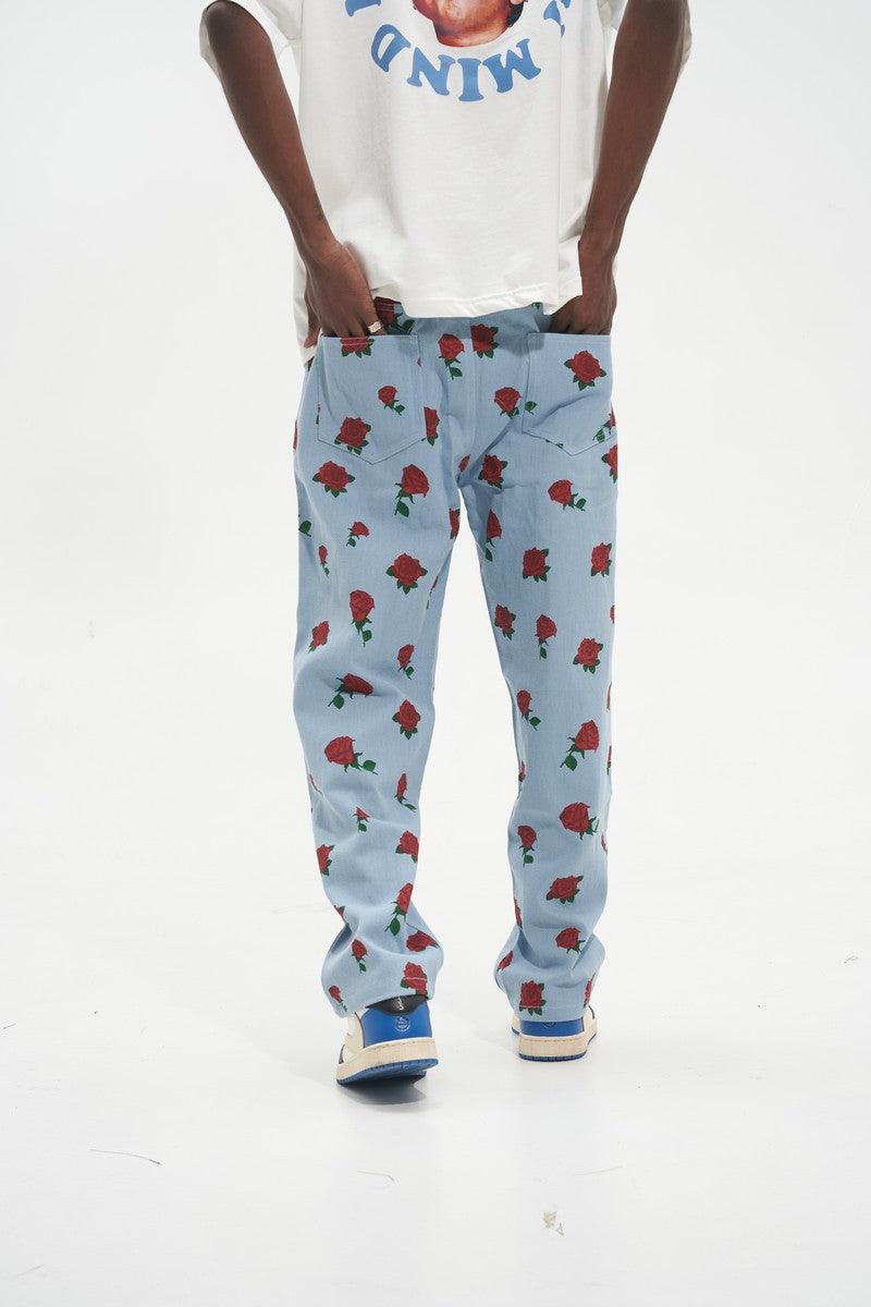 HH Roses Printed Jeans - UK Only