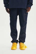 Multi Pocket Washed Jeans