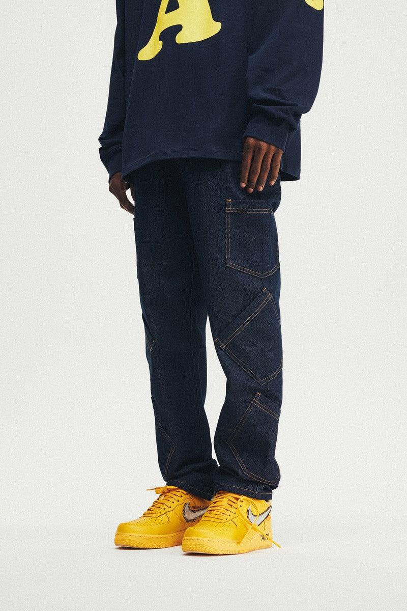 Multi Pocket Washed Jeans