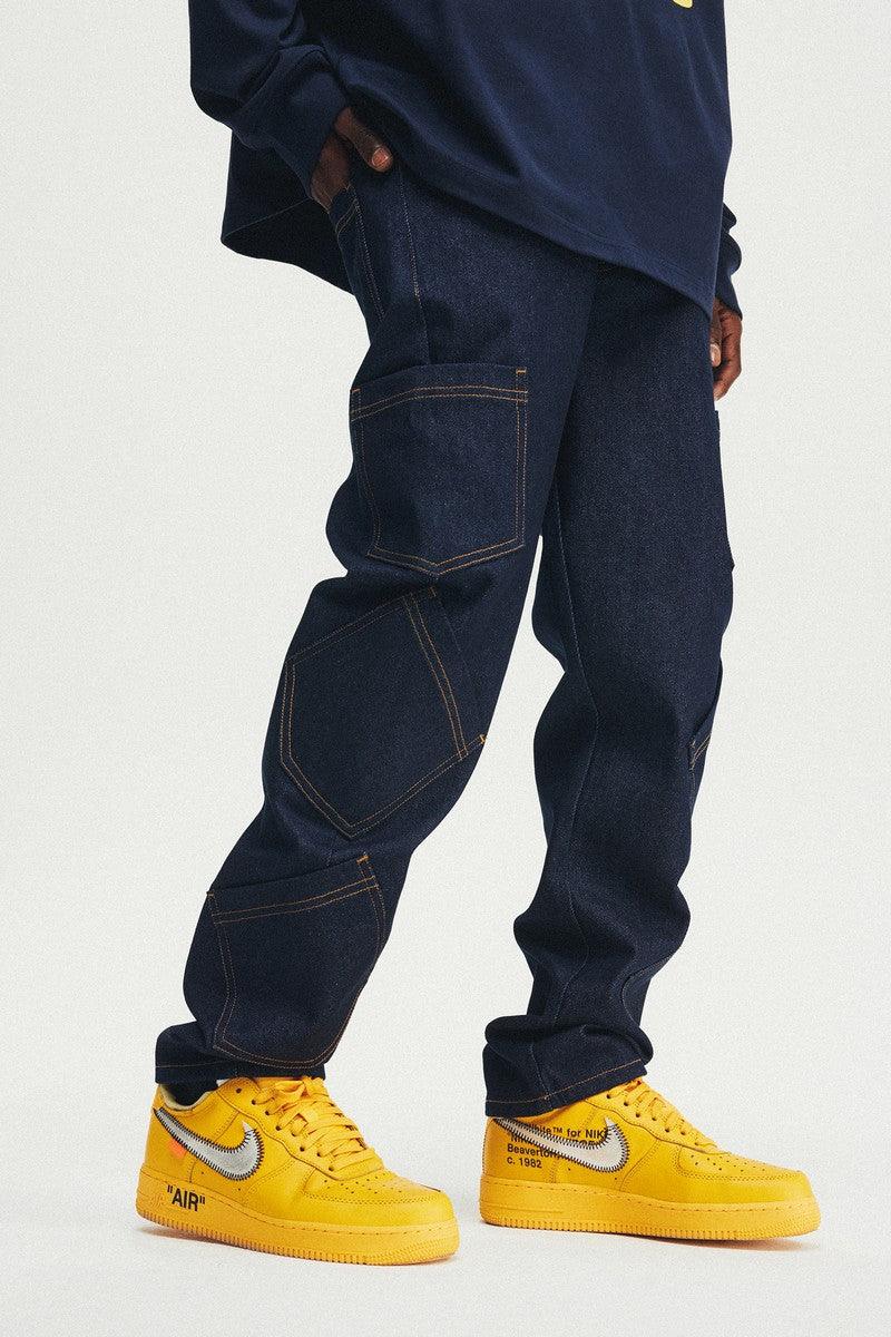 Multi Pocket Washed Jeans