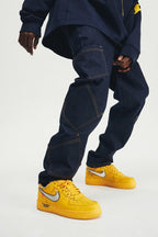 Multi Pocket Washed Jeans