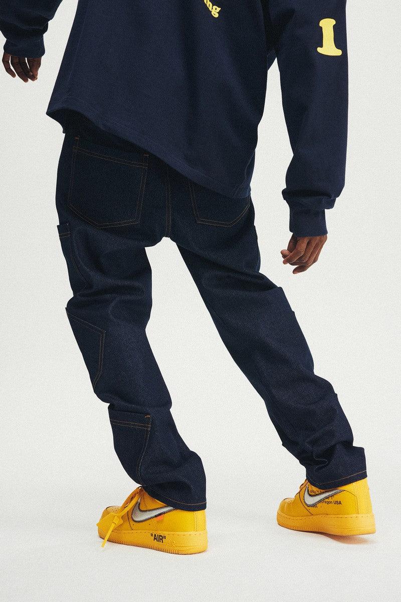 Multi Pocket Washed Jeans