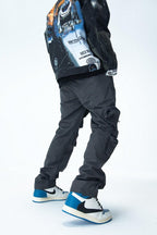 Antidote Multi-Pocket Gray Straight Trousers