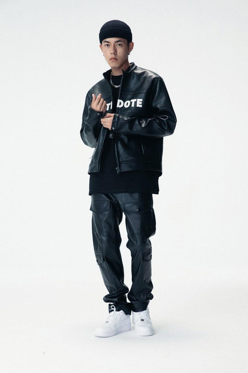 Antidote Multi-Pocket PU Leather Trousers - UK Only