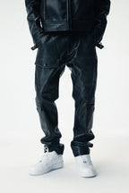 Antidote Multi-Pocket PU Leather Trousers - UK Only