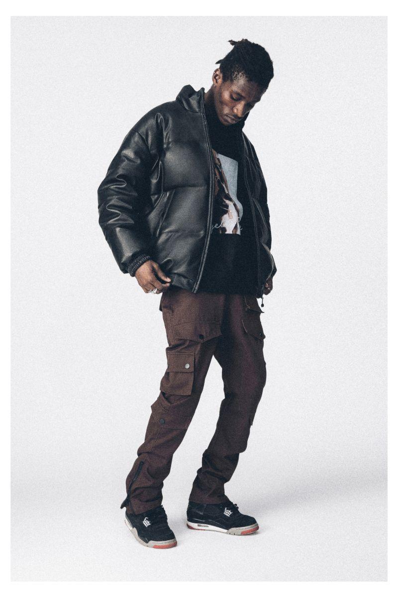 Antidote PU Leather Down Jacket