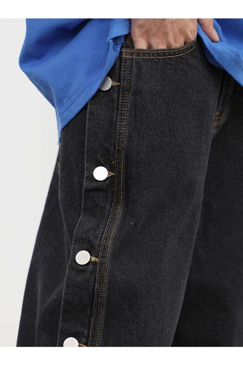 CZ Washed Button Jeans